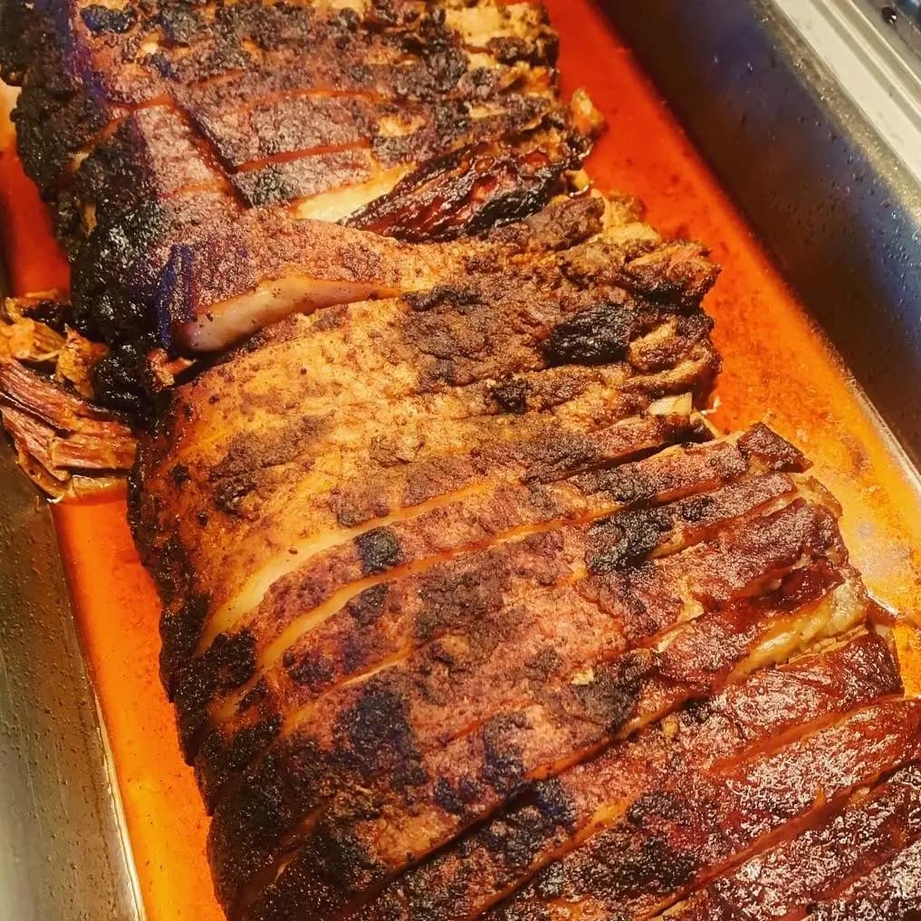 BBQ baby back ribs with Carolina sauce